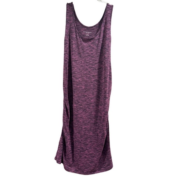 Liz Lange Maternity Sleeveless Purple Midi Dress Jersey Stretch Comfy - Picture 4 of 11